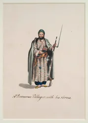 Vesničan z Dooraunee se svými pažemi, 1815